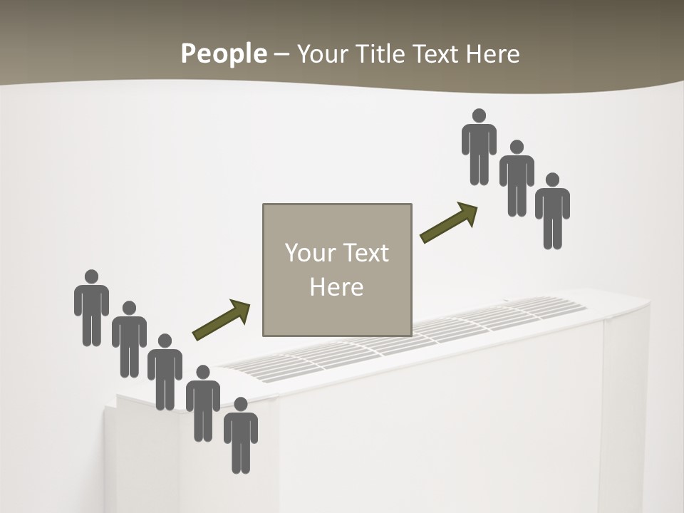 Interior Air-Conditioner Unit On White Wall PowerPoint Template