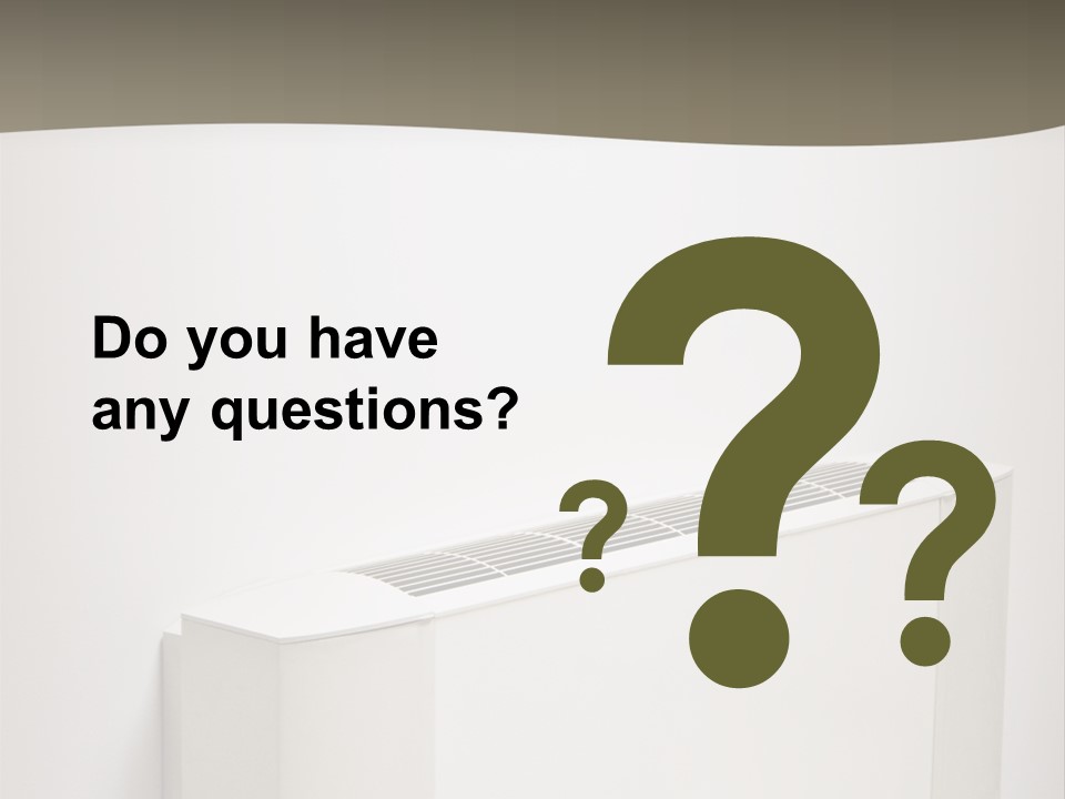 Interior Air-Conditioner Unit On White Wall PowerPoint Template