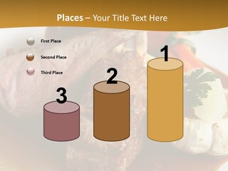 Rack Of Lamb With Pickled Poached Onions, Grapefruit And Baby Carrots PowerPoint Template