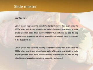 Rack Of Lamb With Pickled Poached Onions, Grapefruit And Baby Carrots PowerPoint Template