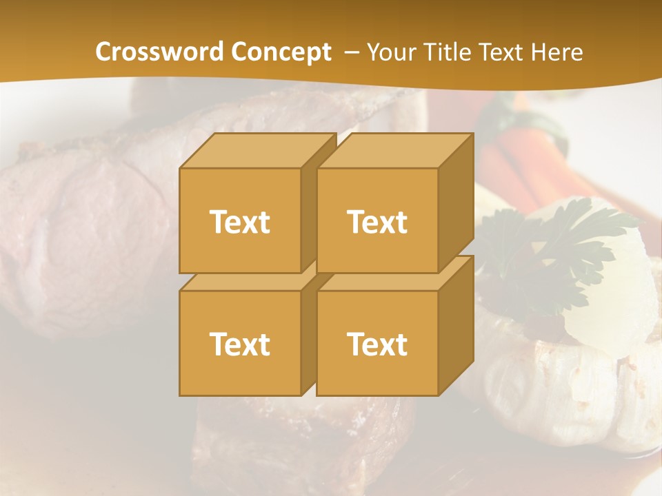 Rack Of Lamb With Pickled Poached Onions, Grapefruit And Baby Carrots PowerPoint Template