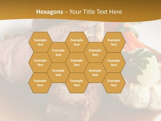 Rack Of Lamb With Pickled Poached Onions, Grapefruit And Baby Carrots PowerPoint Template