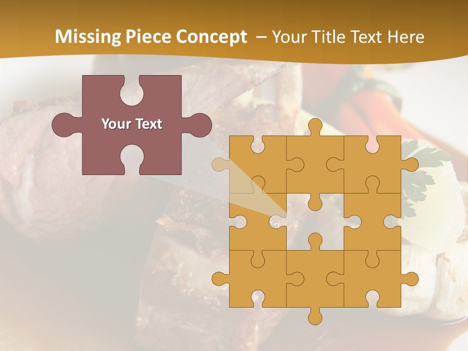 Rack Of Lamb With Pickled Poached Onions, Grapefruit And Baby Carrots PowerPoint Template