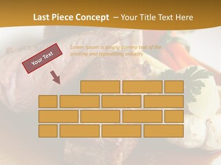 Rack Of Lamb With Pickled Poached Onions, Grapefruit And Baby Carrots PowerPoint Template