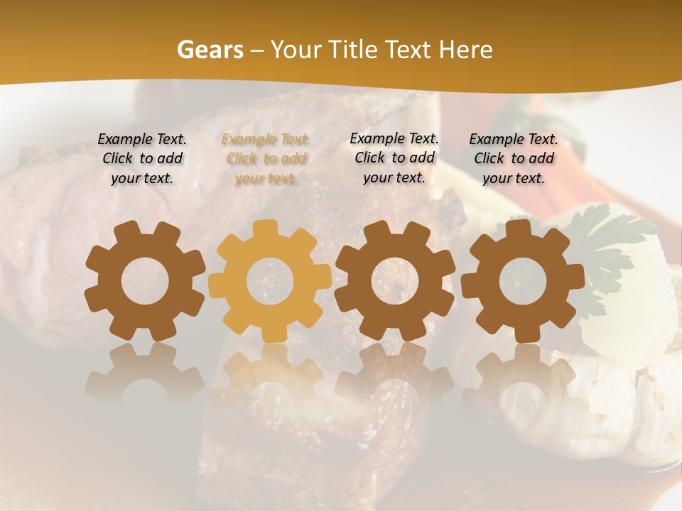 Rack Of Lamb With Pickled Poached Onions, Grapefruit And Baby Carrots PowerPoint Template