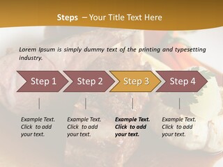 Rack Of Lamb With Pickled Poached Onions, Grapefruit And Baby Carrots PowerPoint Template
