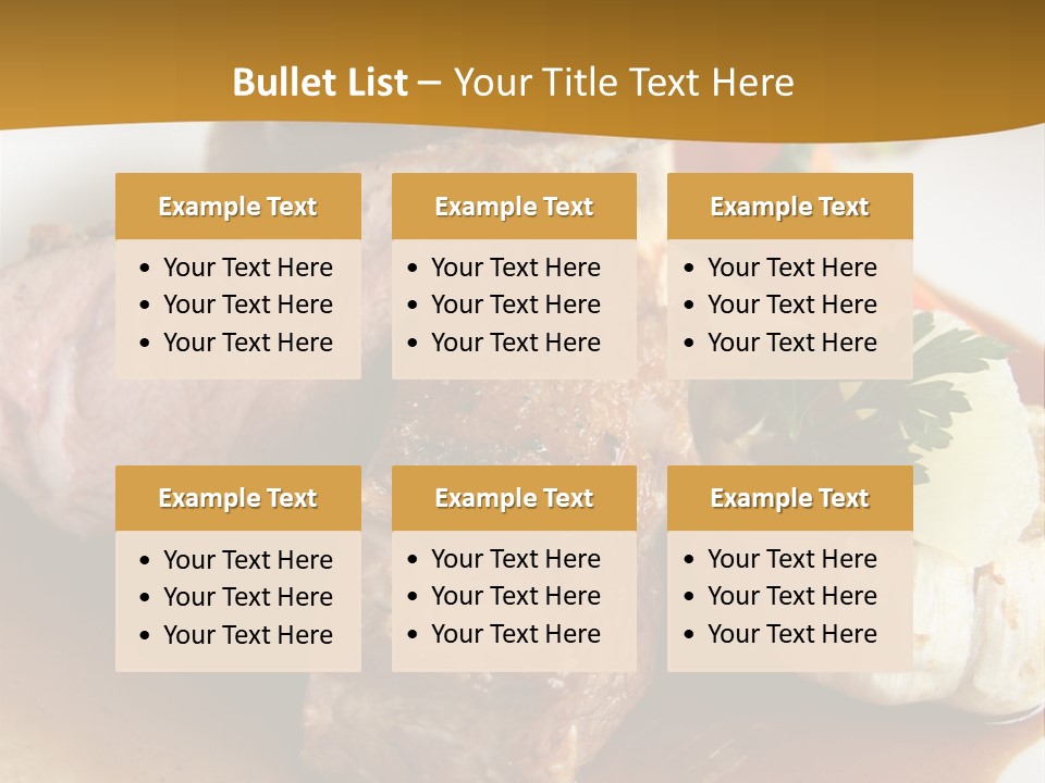 Rack Of Lamb With Pickled Poached Onions, Grapefruit And Baby Carrots PowerPoint Template