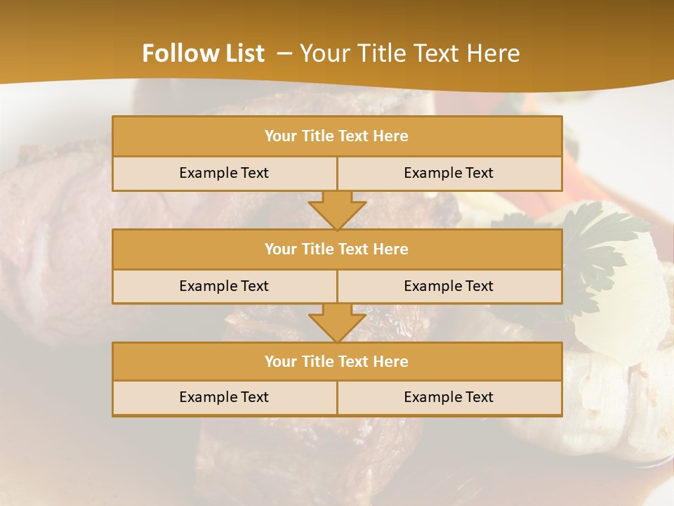 Rack Of Lamb With Pickled Poached Onions, Grapefruit And Baby Carrots PowerPoint Template