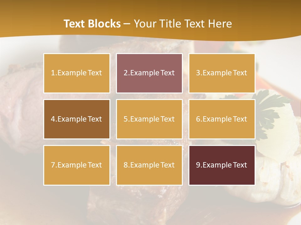 Rack Of Lamb With Pickled Poached Onions, Grapefruit And Baby Carrots PowerPoint Template