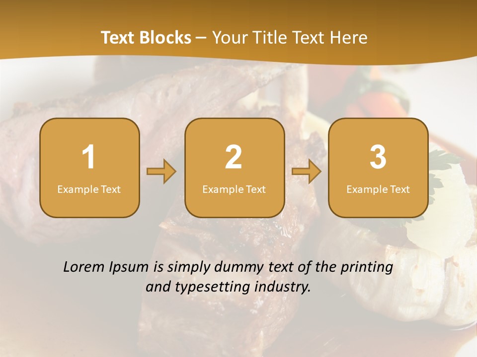 Rack Of Lamb With Pickled Poached Onions, Grapefruit And Baby Carrots PowerPoint Template
