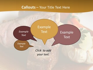 Rack Of Lamb With Pickled Poached Onions, Grapefruit And Baby Carrots PowerPoint Template