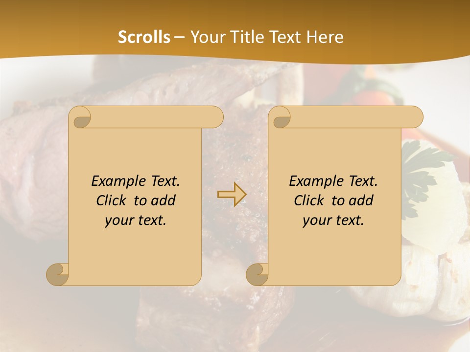 Rack Of Lamb With Pickled Poached Onions, Grapefruit And Baby Carrots PowerPoint Template