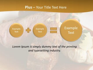 Rack Of Lamb With Pickled Poached Onions, Grapefruit And Baby Carrots PowerPoint Template