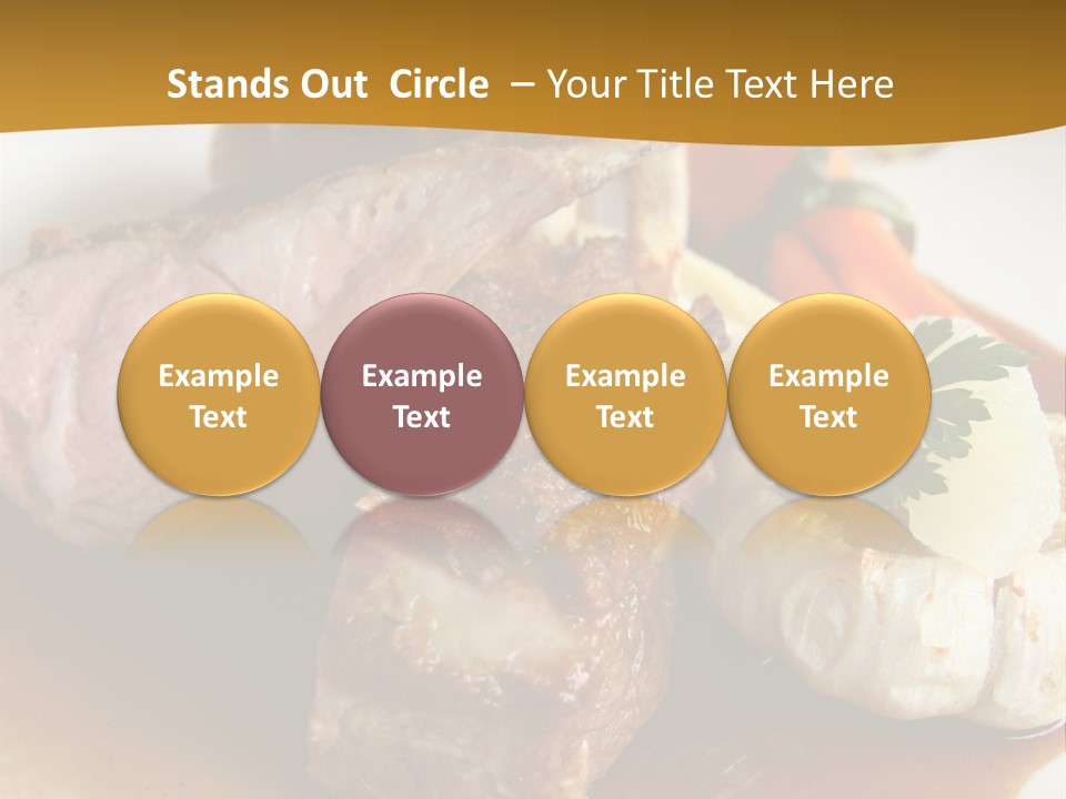 Rack Of Lamb With Pickled Poached Onions, Grapefruit And Baby Carrots PowerPoint Template