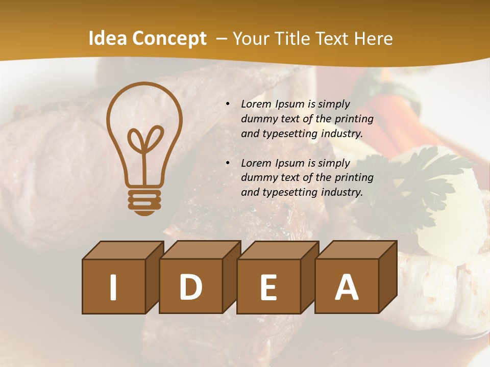 Rack Of Lamb With Pickled Poached Onions, Grapefruit And Baby Carrots PowerPoint Template