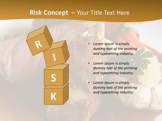 Rack Of Lamb With Pickled Poached Onions, Grapefruit And Baby Carrots PowerPoint Template