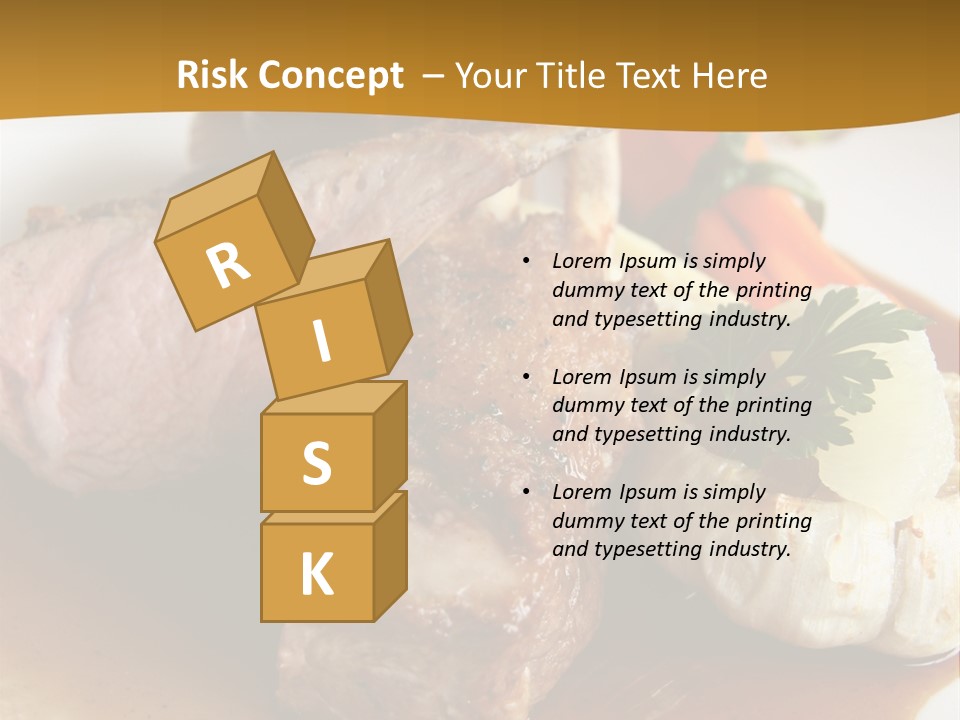 Rack Of Lamb With Pickled Poached Onions, Grapefruit And Baby Carrots PowerPoint Template