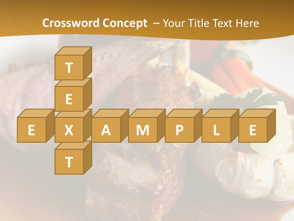 Rack Of Lamb With Pickled Poached Onions, Grapefruit And Baby Carrots PowerPoint Template