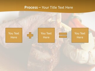 Rack Of Lamb With Pickled Poached Onions, Grapefruit And Baby Carrots PowerPoint Template