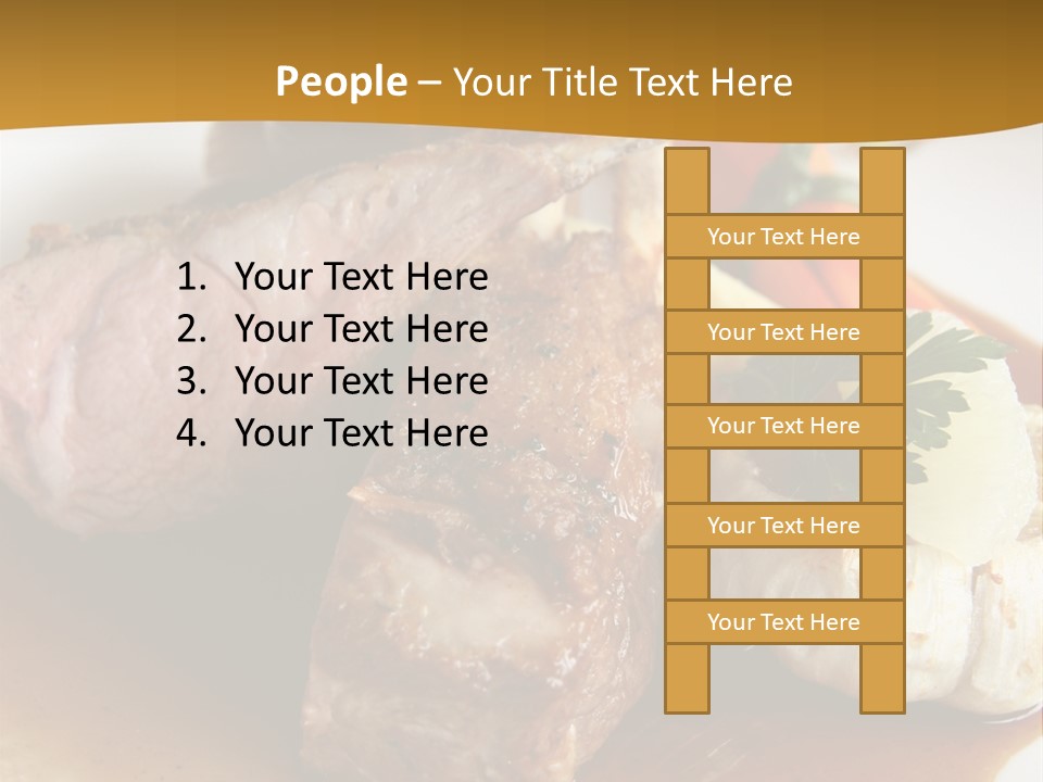 Rack Of Lamb With Pickled Poached Onions, Grapefruit And Baby Carrots PowerPoint Template