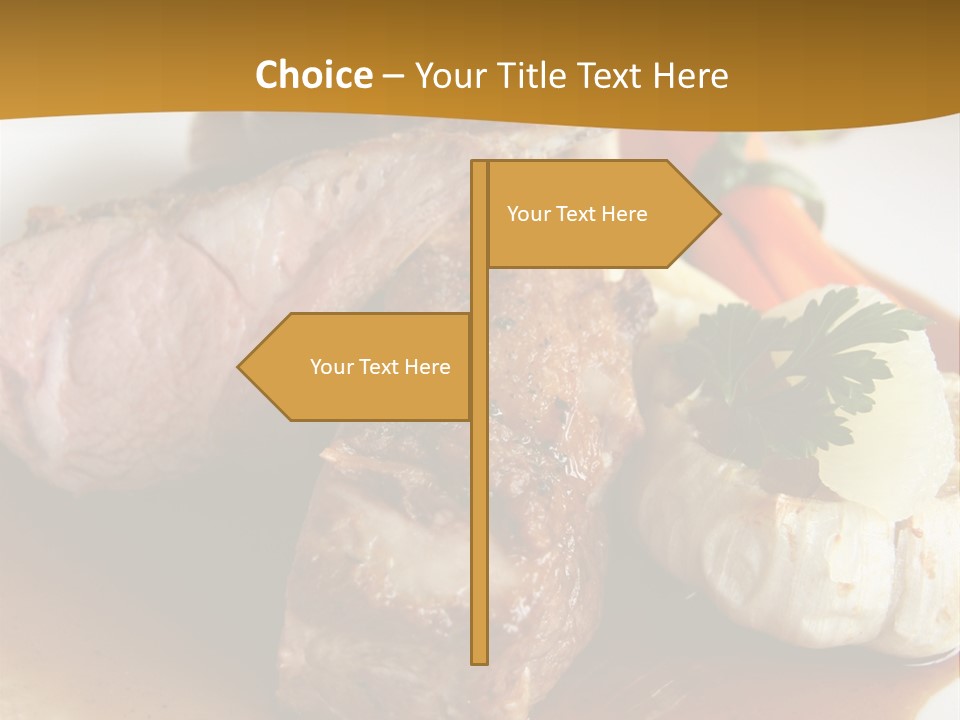 Rack Of Lamb With Pickled Poached Onions, Grapefruit And Baby Carrots PowerPoint Template