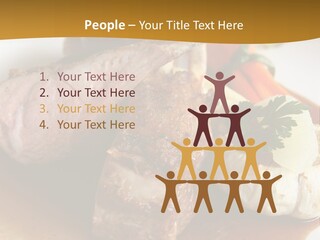 Rack Of Lamb With Pickled Poached Onions, Grapefruit And Baby Carrots PowerPoint Template