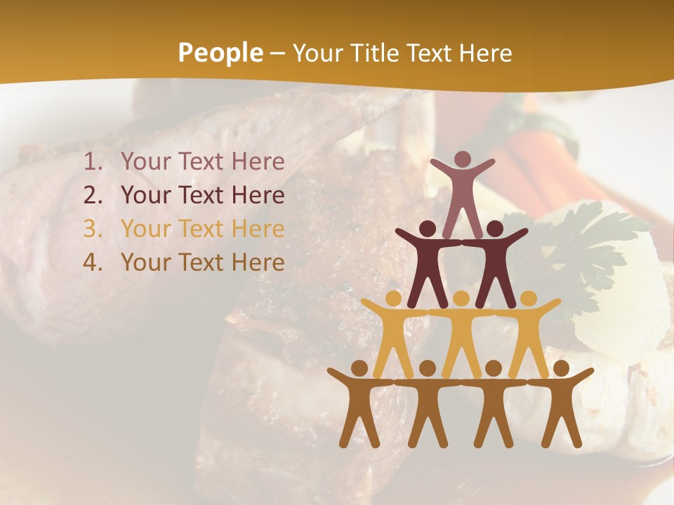 Rack Of Lamb With Pickled Poached Onions, Grapefruit And Baby Carrots PowerPoint Template