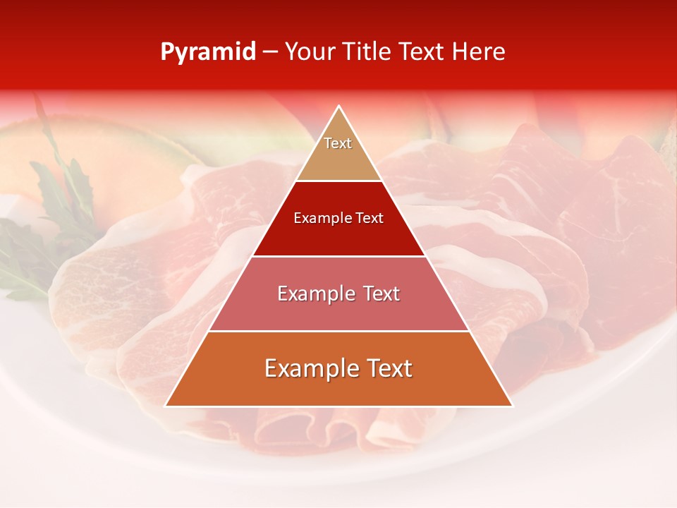 A Plate Of Food With Meat And Fruit On It PowerPoint Template