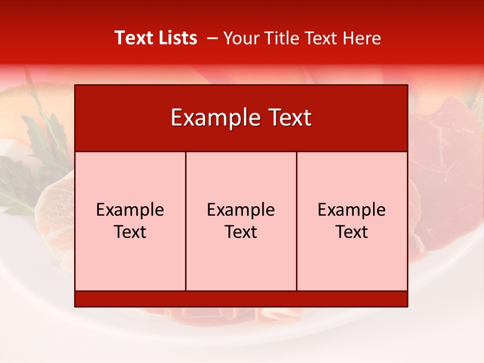 A Plate Of Food With Meat And Fruit On It PowerPoint Template