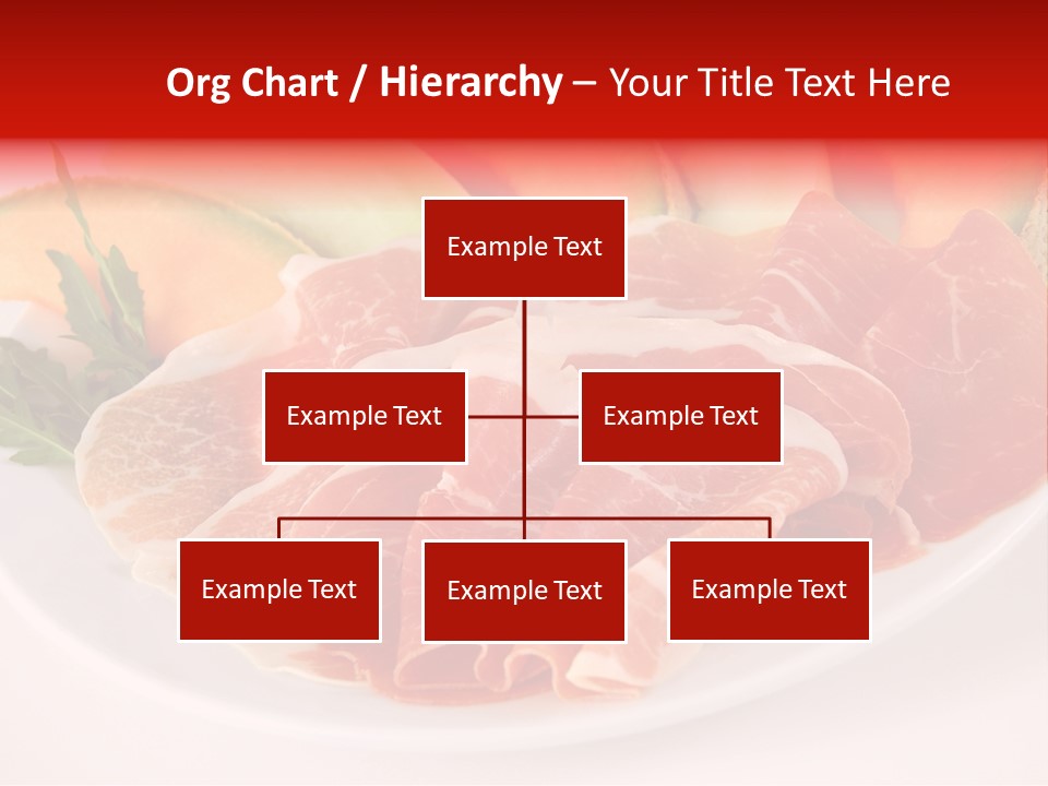 A Plate Of Food With Meat And Fruit On It PowerPoint Template