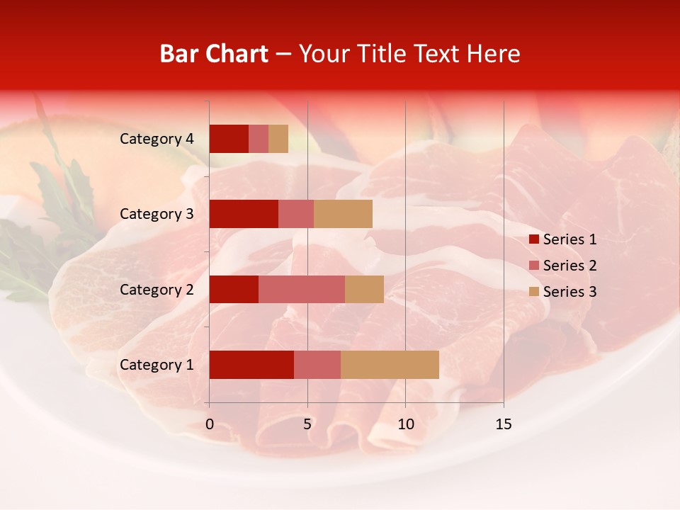 A Plate Of Food With Meat And Fruit On It PowerPoint Template