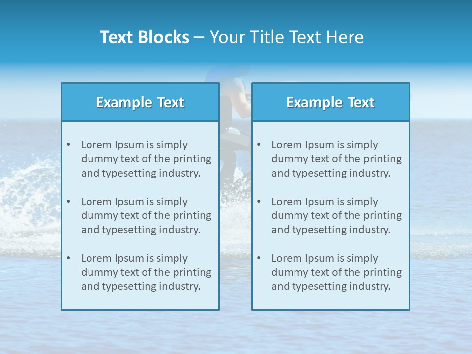 Man On Jet Ski PowerPoint Template