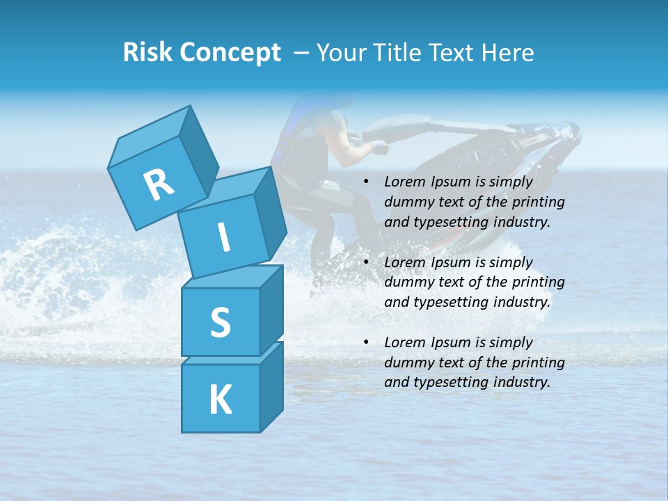 Man On Jet Ski PowerPoint Template
