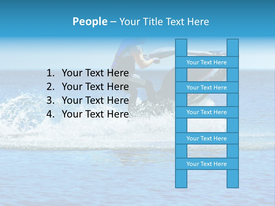 Man On Jet Ski PowerPoint Template