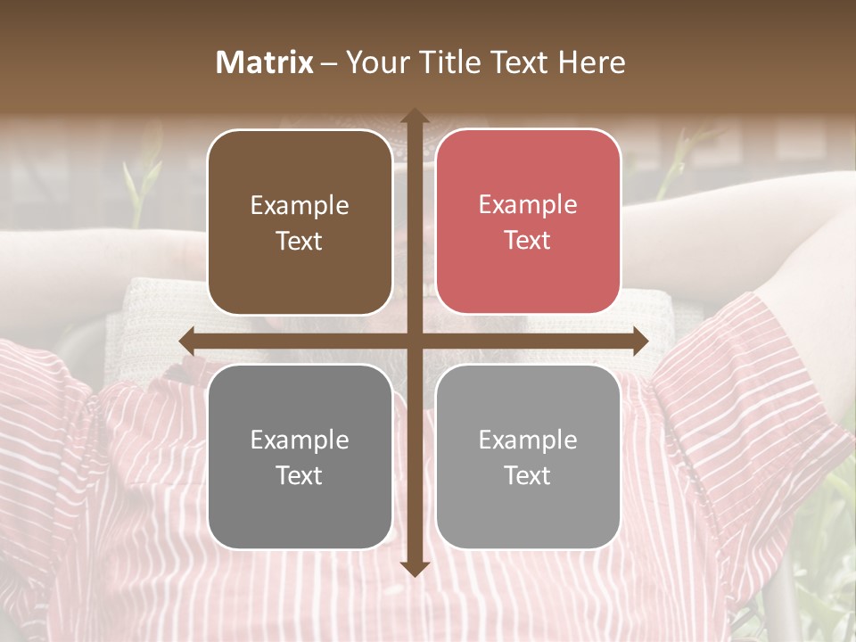 Man Relaxing In His Backyard PowerPoint Template