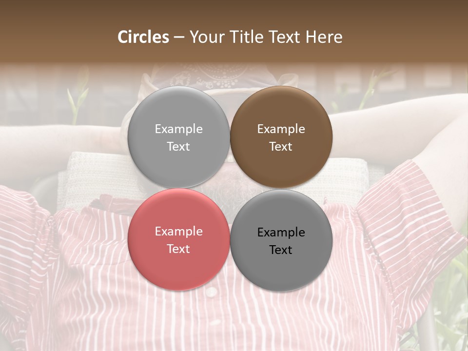 Man Relaxing In His Backyard PowerPoint Template