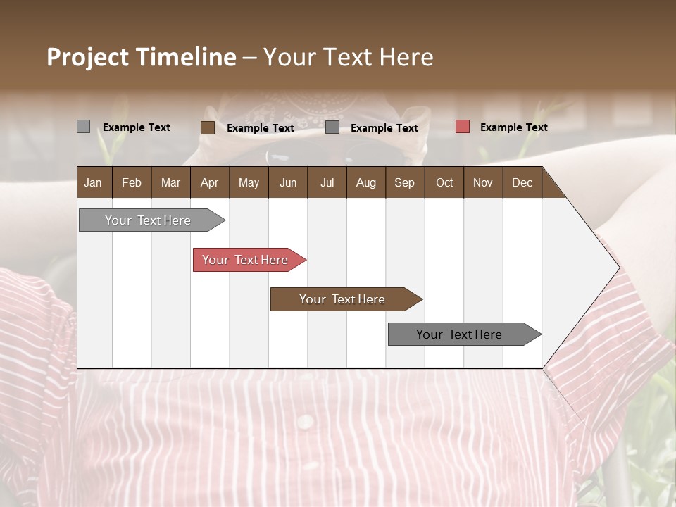 Man Relaxing In His Backyard PowerPoint Template