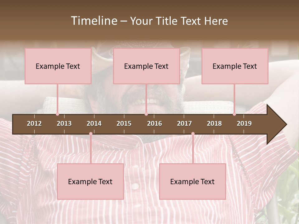 Man Relaxing In His Backyard PowerPoint Template