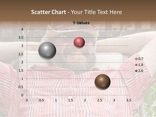 Man Relaxing In His Backyard PowerPoint Template