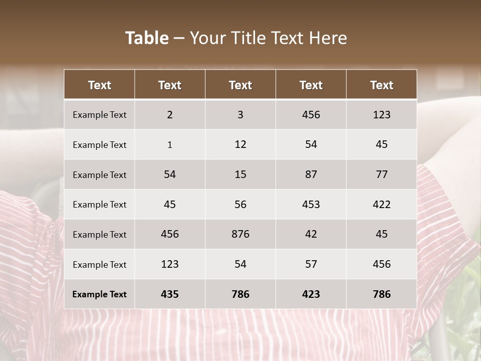 Man Relaxing In His Backyard PowerPoint Template