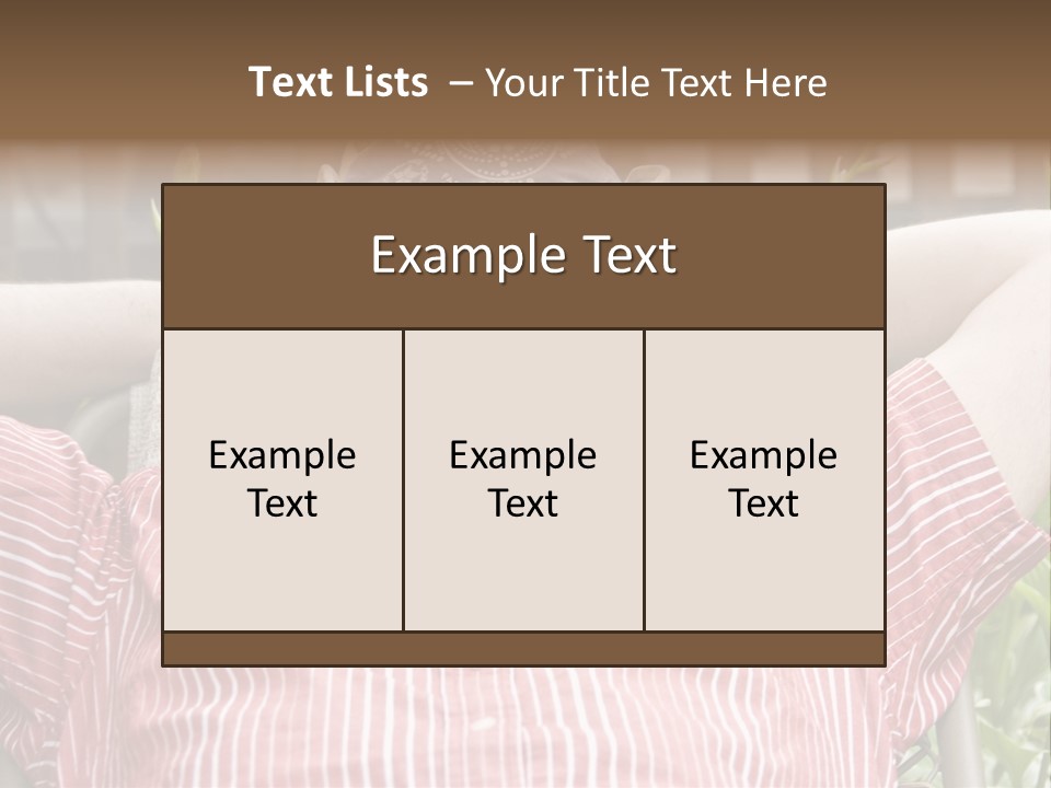 Man Relaxing In His Backyard PowerPoint Template