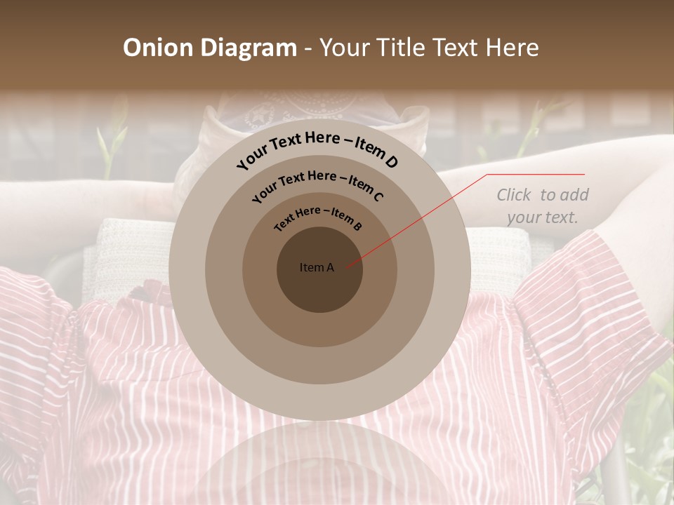 Man Relaxing In His Backyard PowerPoint Template