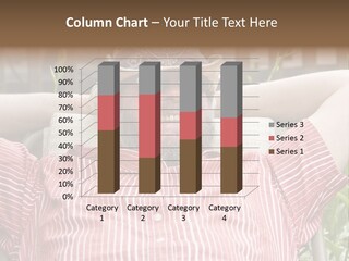 Man Relaxing In His Backyard PowerPoint Template