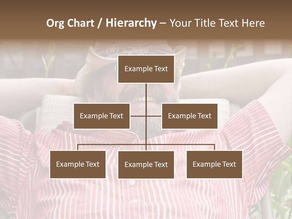 Man Relaxing In His Backyard PowerPoint Template