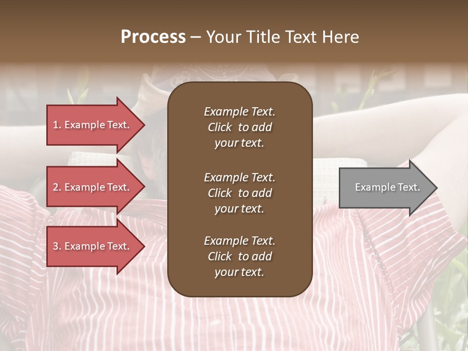 Man Relaxing In His Backyard PowerPoint Template