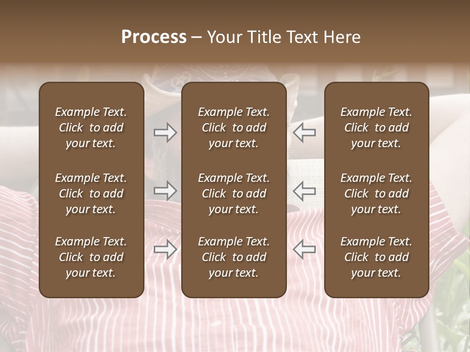 Man Relaxing In His Backyard PowerPoint Template