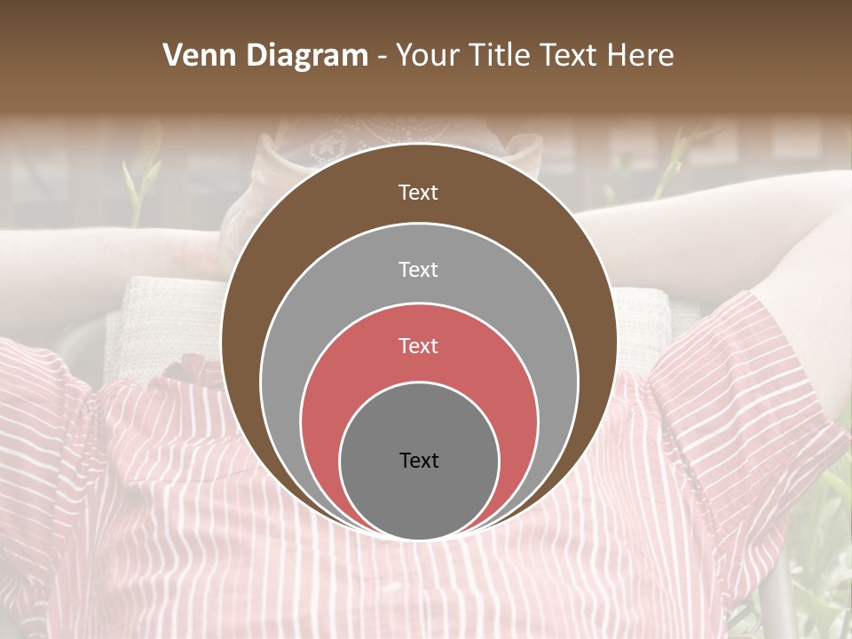Man Relaxing In His Backyard PowerPoint Template