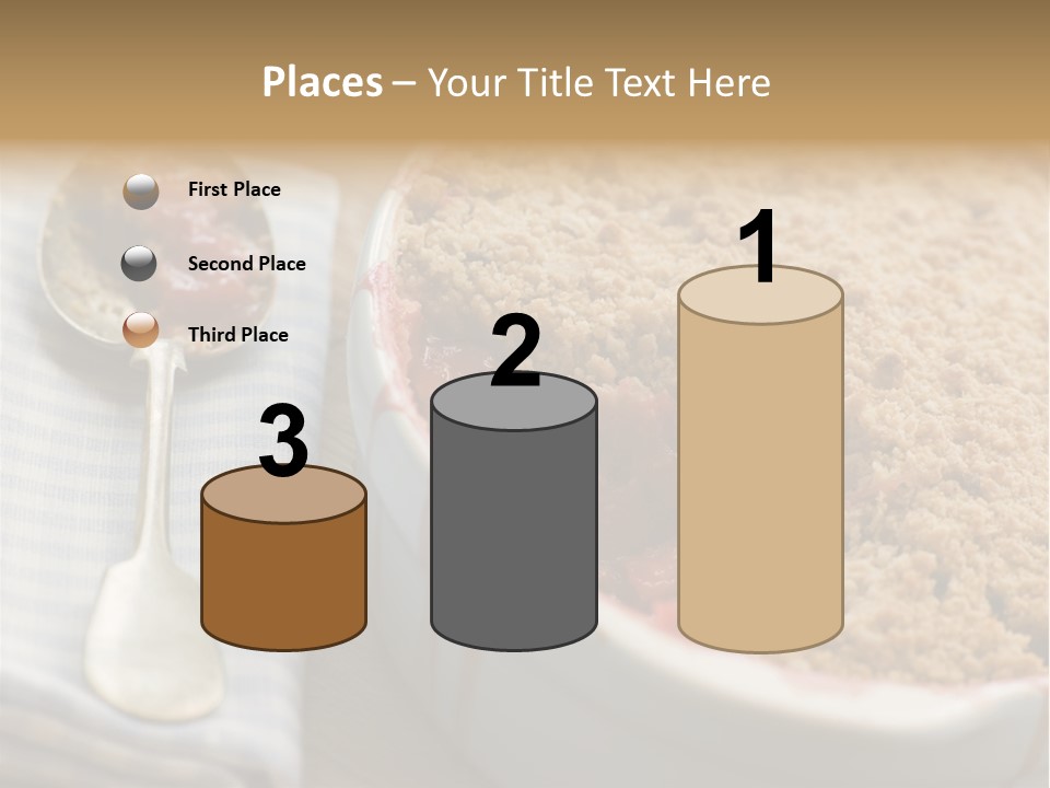 Dish Of Rhubarb And Blood Orange Crumble PowerPoint Template