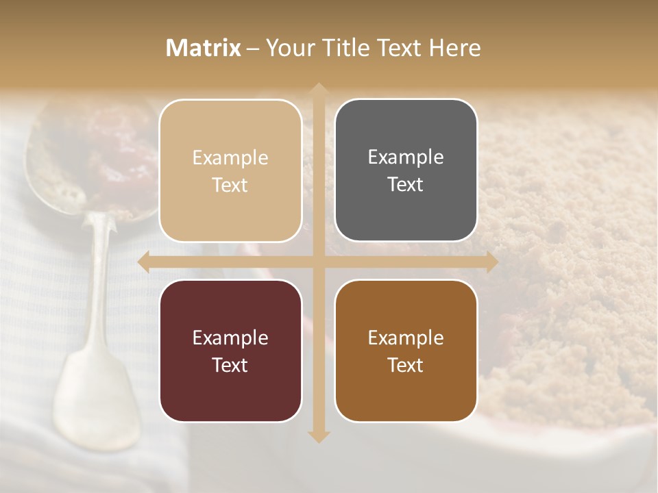 Dish Of Rhubarb And Blood Orange Crumble PowerPoint Template