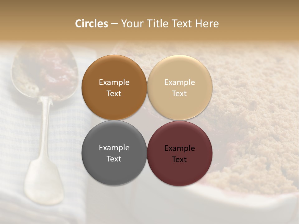 Dish Of Rhubarb And Blood Orange Crumble PowerPoint Template